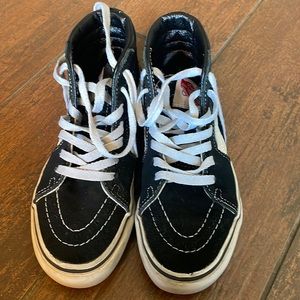 Kids black high top size 13 Vans. Good condition